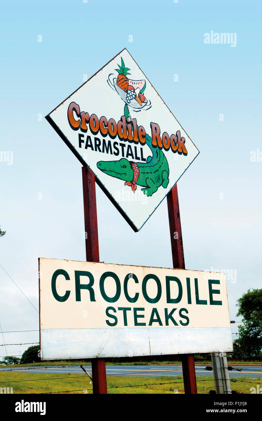 Crocodile Farmstall Stock Photo