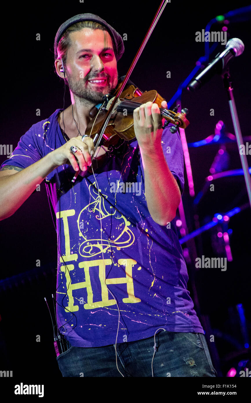 Milan Italy. 2nd September 2015. The German-American violinist and composer DAVID GARRETT performs live on stage at Teatro Degli Arcimboldi Credit:  Rodolfo Sassano/Alamy Live News Stock Photo