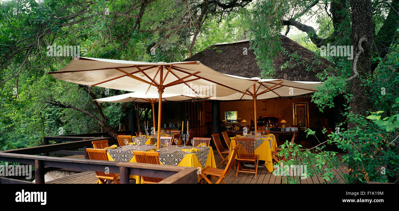 Lodge in Londolozi Private Game Reserve, Sabi Sands Game Reserve, Mpumalanga Province, South Africa Stock Photo