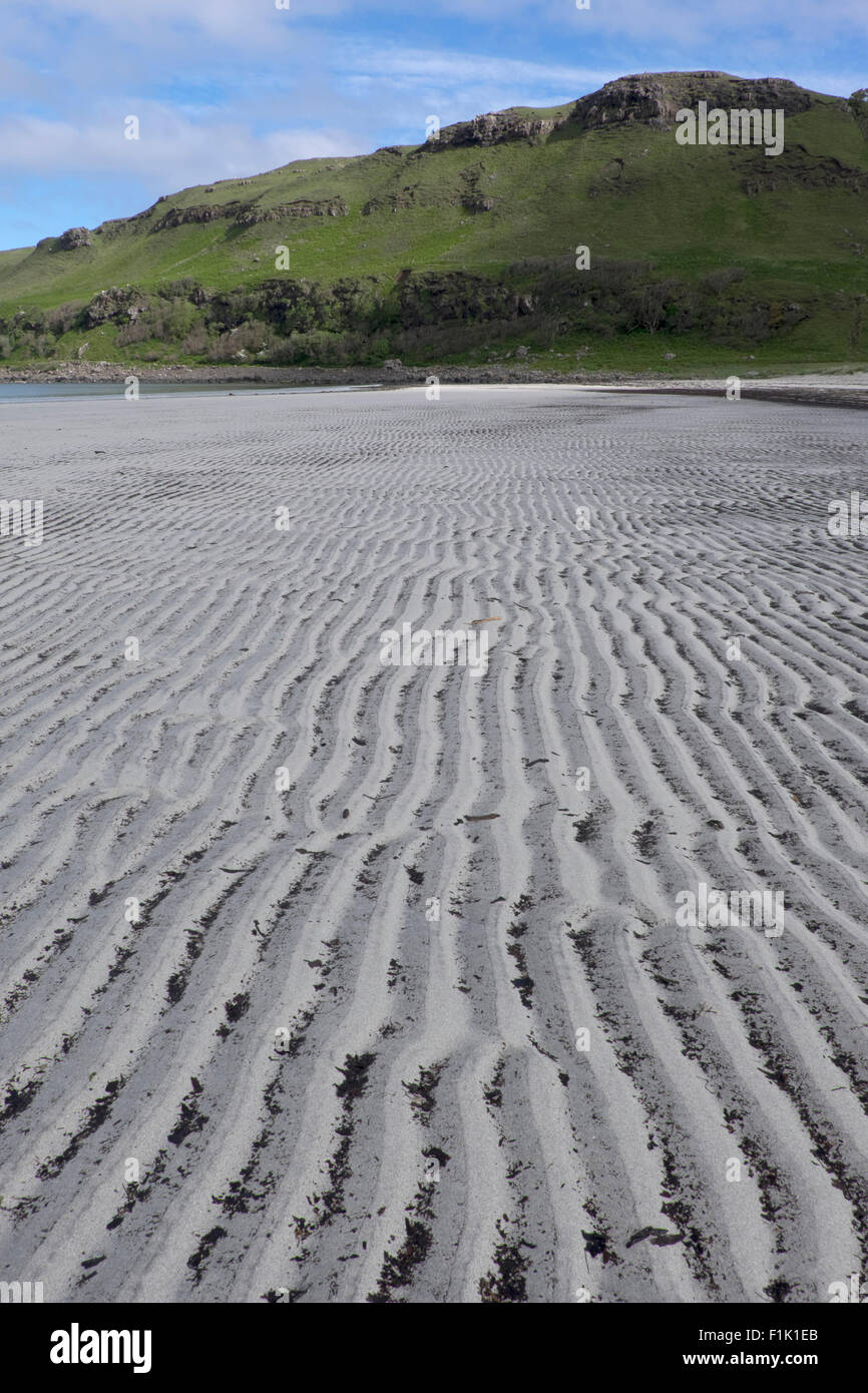 Patterns in sandy beach Calgary Bay Isle of Mull Scotland, UK LA007529 Stock Photo
