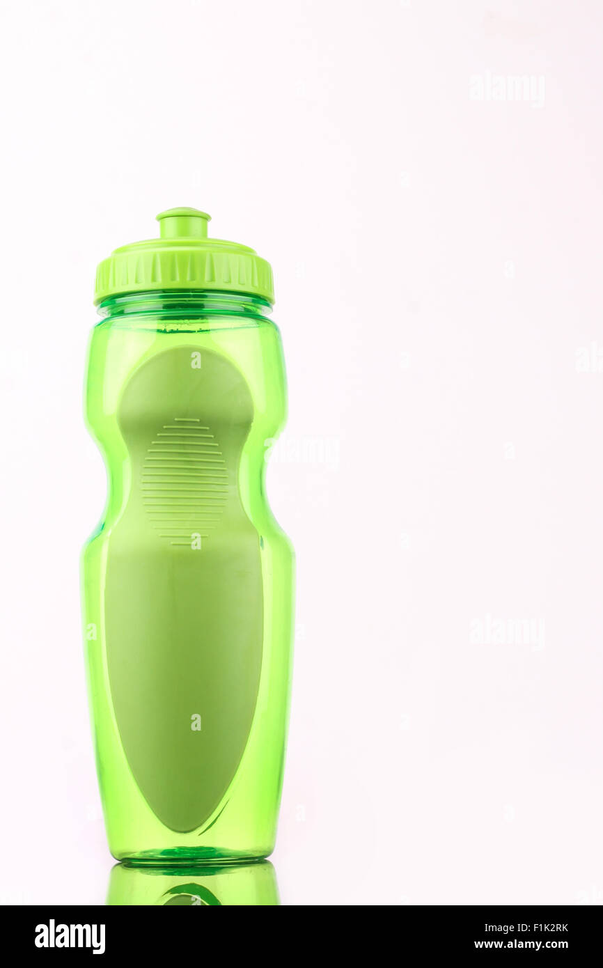 green bottle isolated on white background Stock Photo - Alamy
