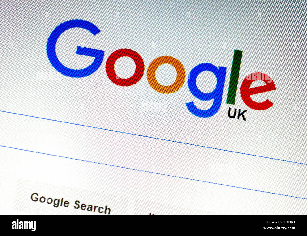 Google search engine logo updated in September 2015 Stock Photo - Alamy