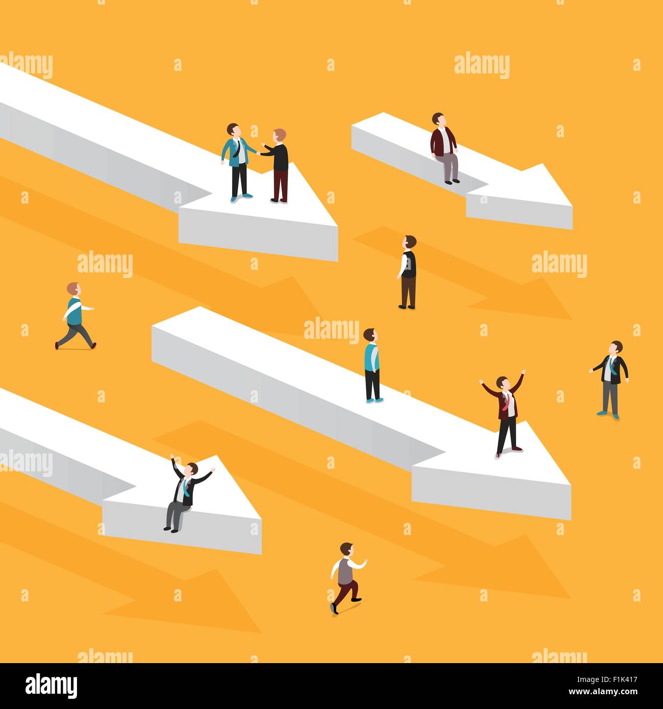 flat 3d isometric design of heading for success concept Stock Vector ...
