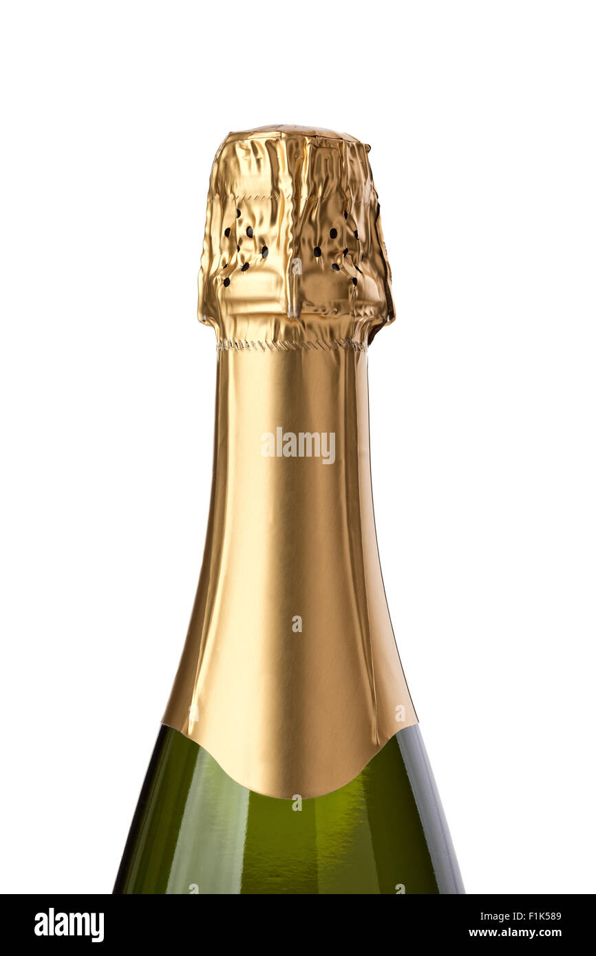 Champagne bottle isolated on white background Stock Photo - Alamy