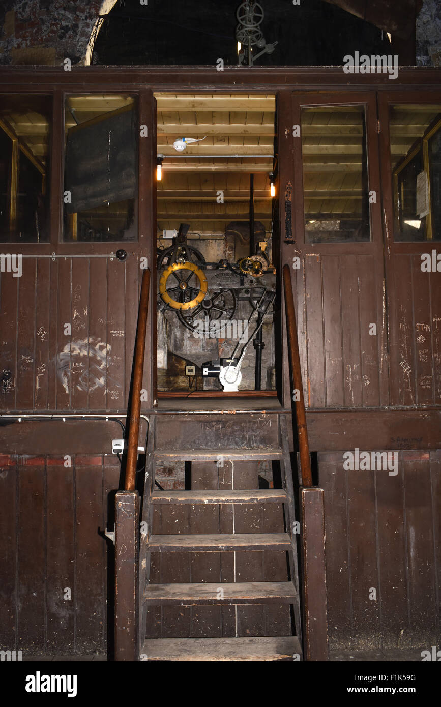 leeds town hall clock mechanism made by f. dent of london in 1859 , leeds yorkshire united kingdom Stock Photo