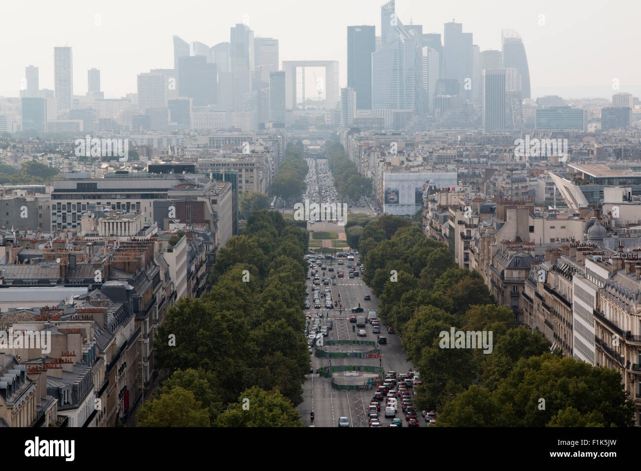 Paris view from the arc de triomphe hi-res stock photography and images ...