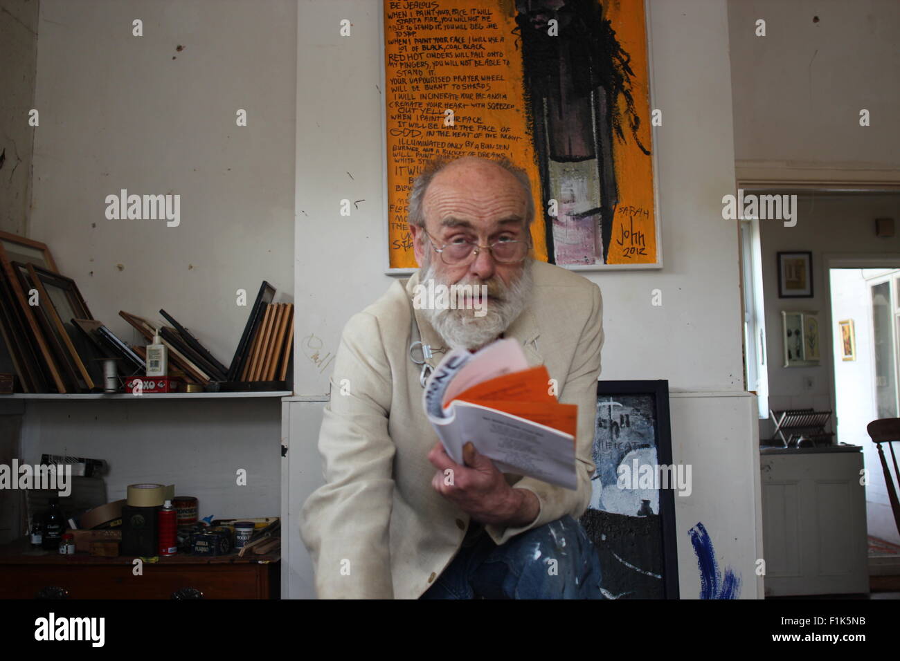 Great Yarmouth, UK. 21st July, 2012. John Dashwood, an artist from Great Yarmouth, taken in June 2012. Died Sun - Stock Image