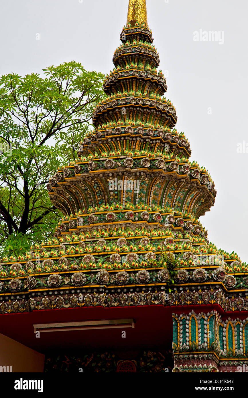 bangkok in temple thailand abstract cross colors roof wat asia sky and ...