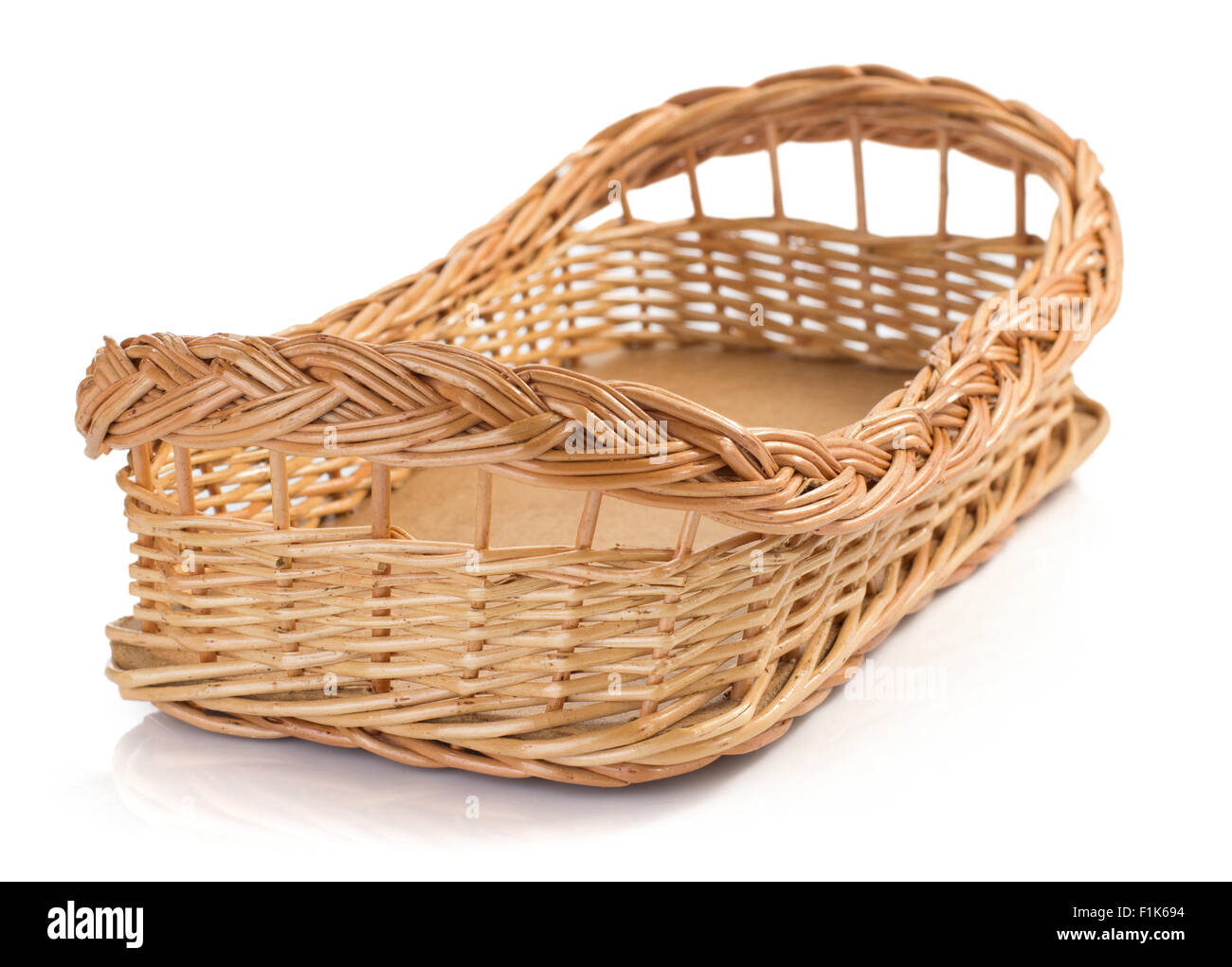 wicker basket isolated on white background Stock Photo - Alamy