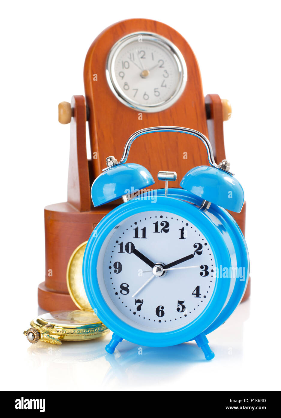 clock set isolated on white background Stock Photo - Alamy