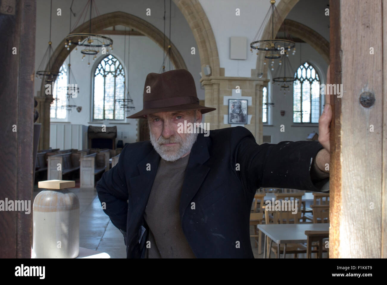 Great Yarmouth, UK. 21st July, 2012. John Dashwood, an artist from Great Yarmouth, taken in June 2012. Died Sun - Stock Image