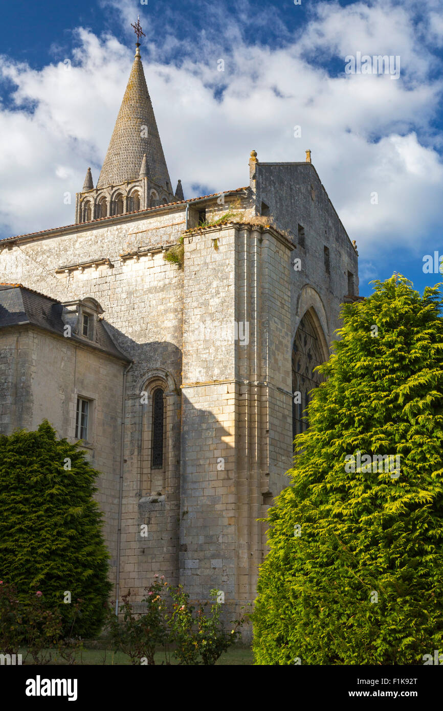 Bassac Abbey, Poitou Charentes, south west France Stock Photo