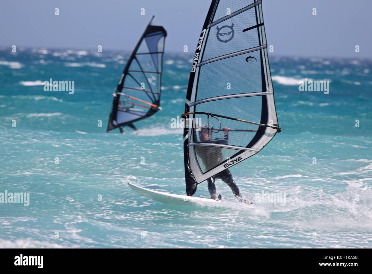 Windsurfing, Cape Town Stock Photo