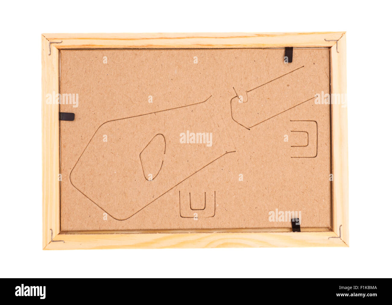 wooden frame isolated on white background Stock Photo - Alamy
