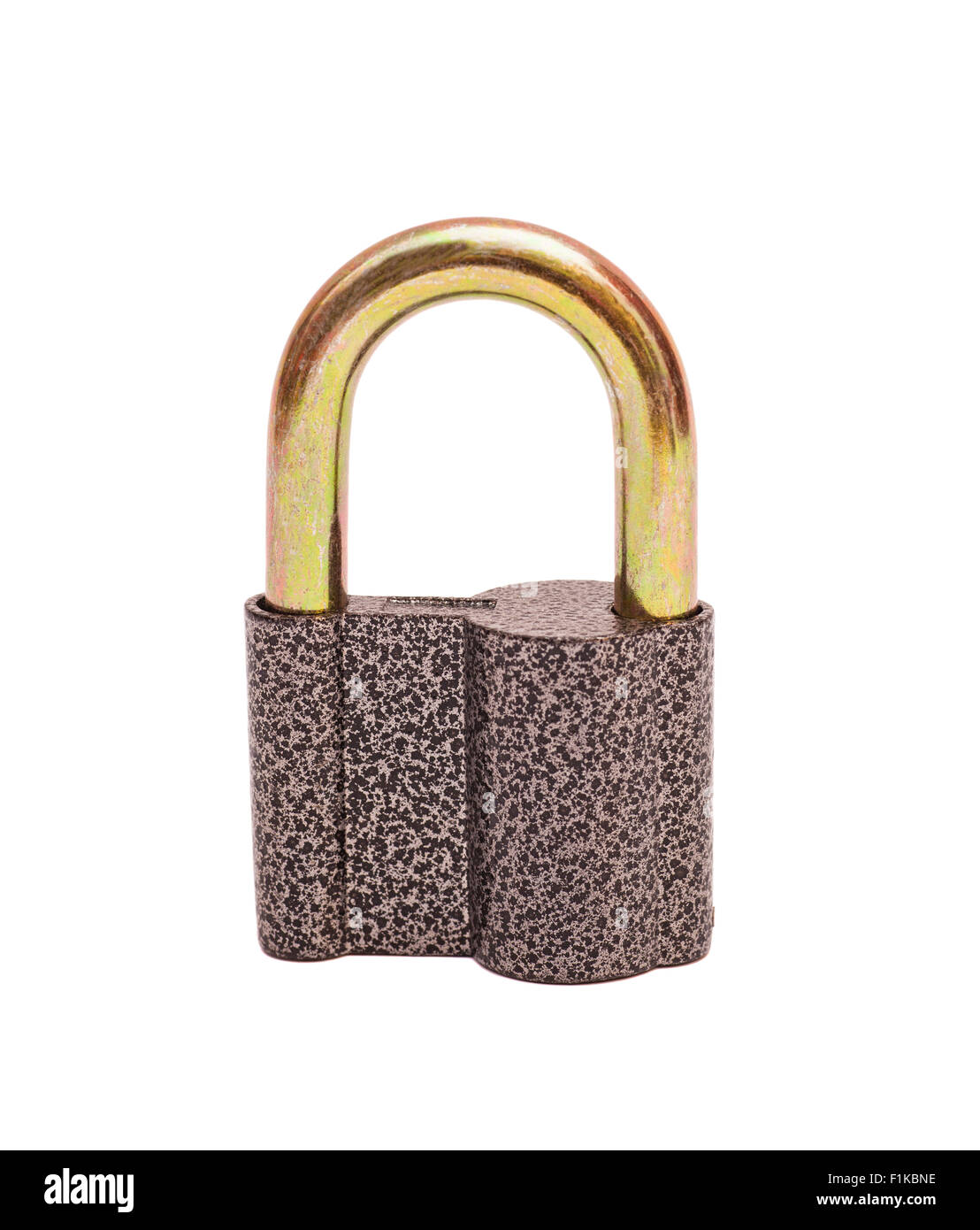 Steel padlock on white background Stock Photo - Alamy