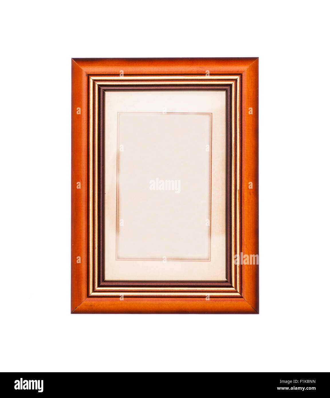 wooden picture frame isolated on white background Stock Photo - Alamy
