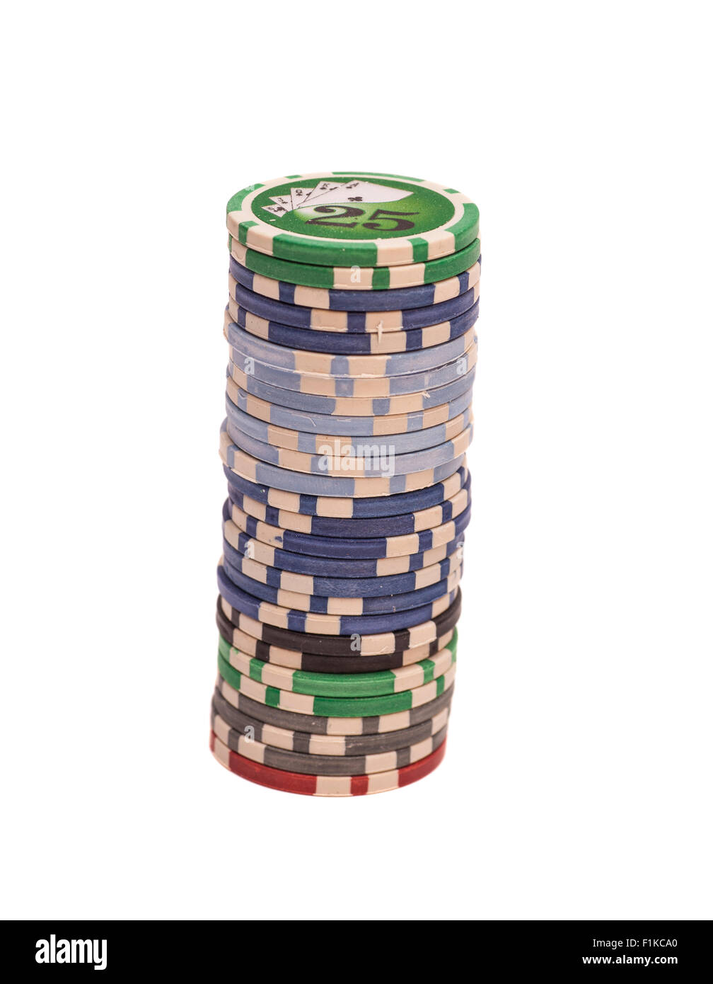 Stack of chips isolated on white background Stock Photo Alamy