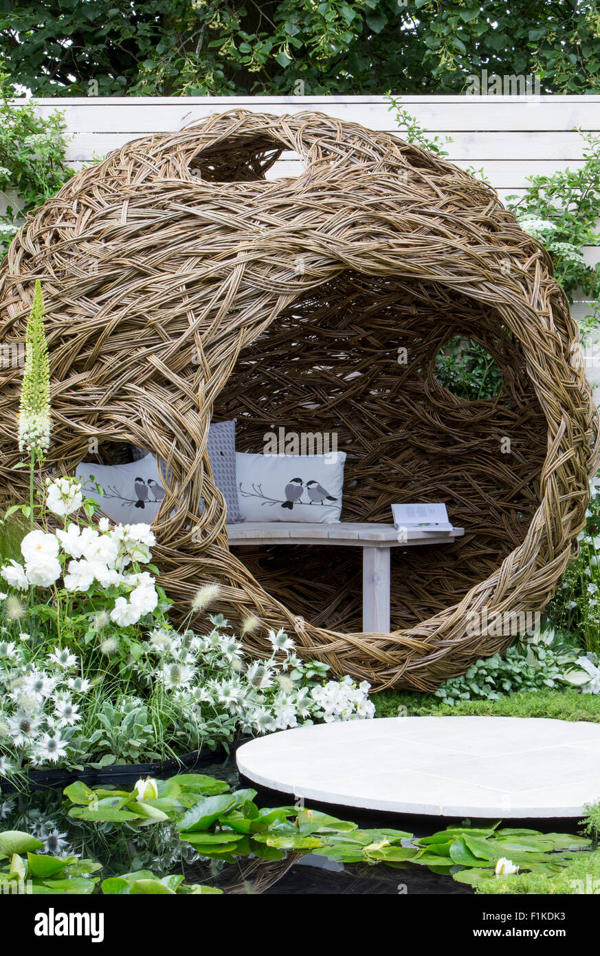 Living Landscapes, City Twitchers Garden Designer CouCou Design, Sarah Keyser, RHS Hampton Court Flower Show 2015 Stock Photo