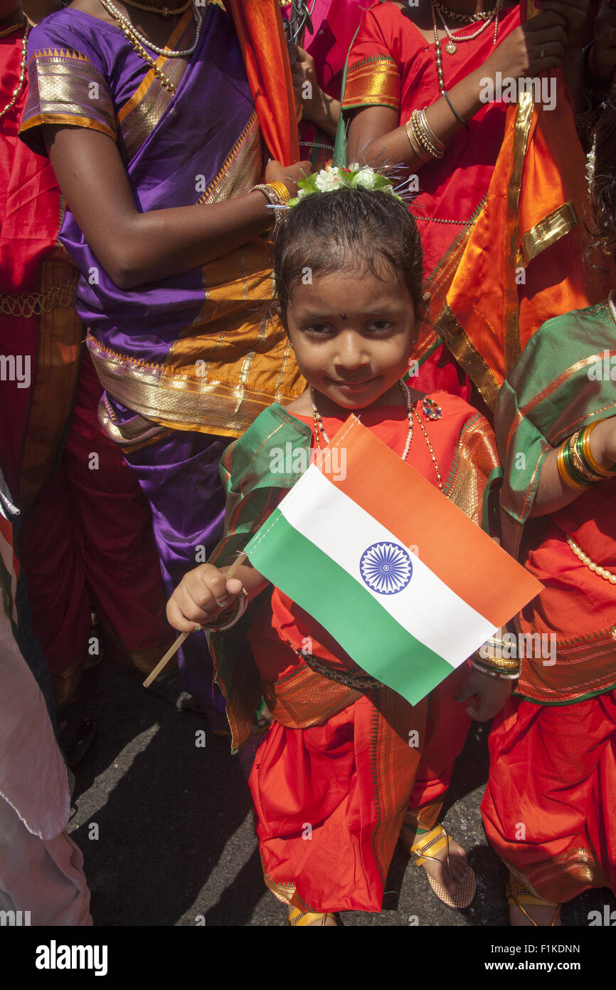 35th Annual Indian Independence Day Parade on Madison Ave. in NYC on ...
