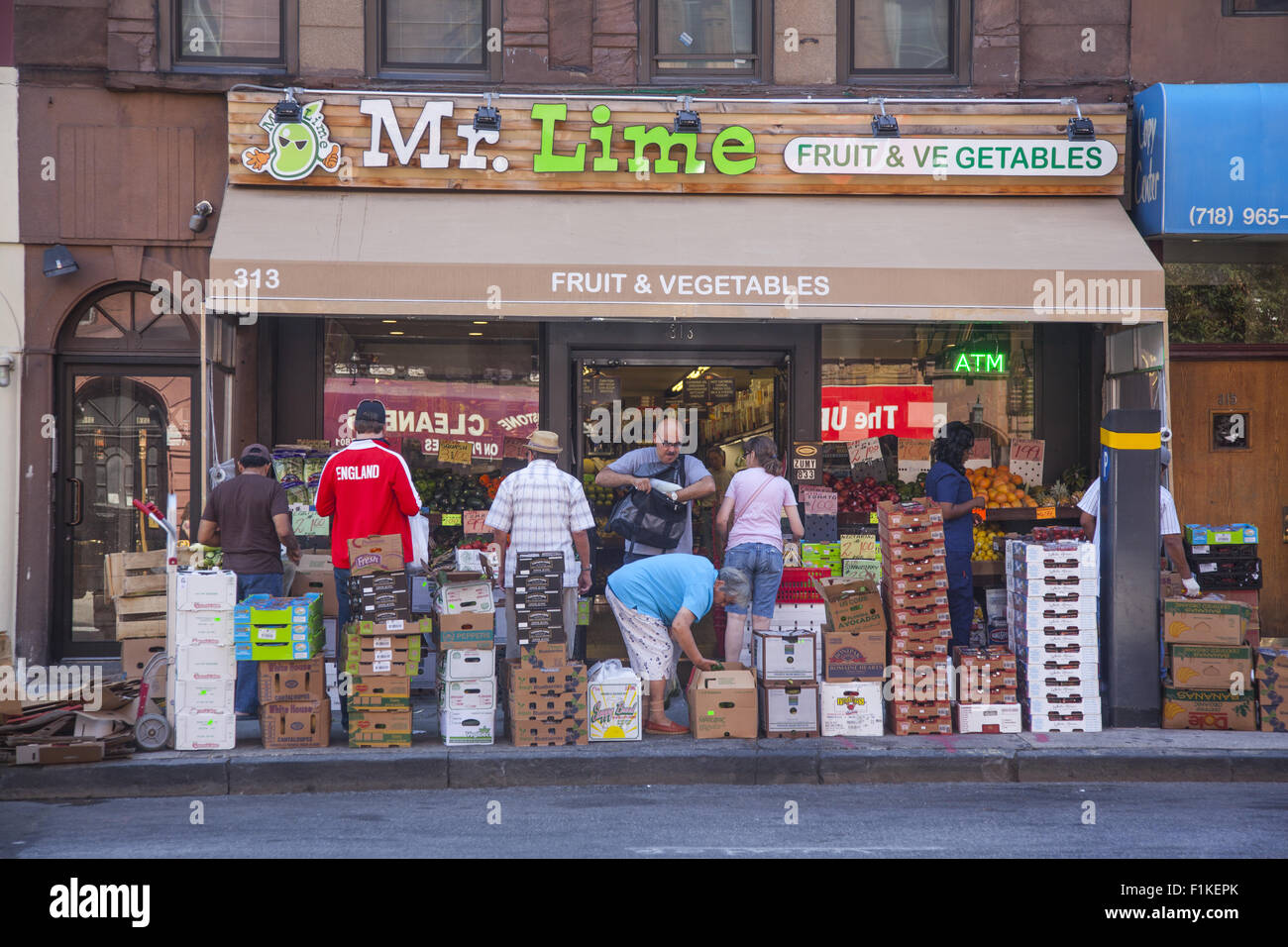 Small independently owned markets still thrive in New York City. 7th