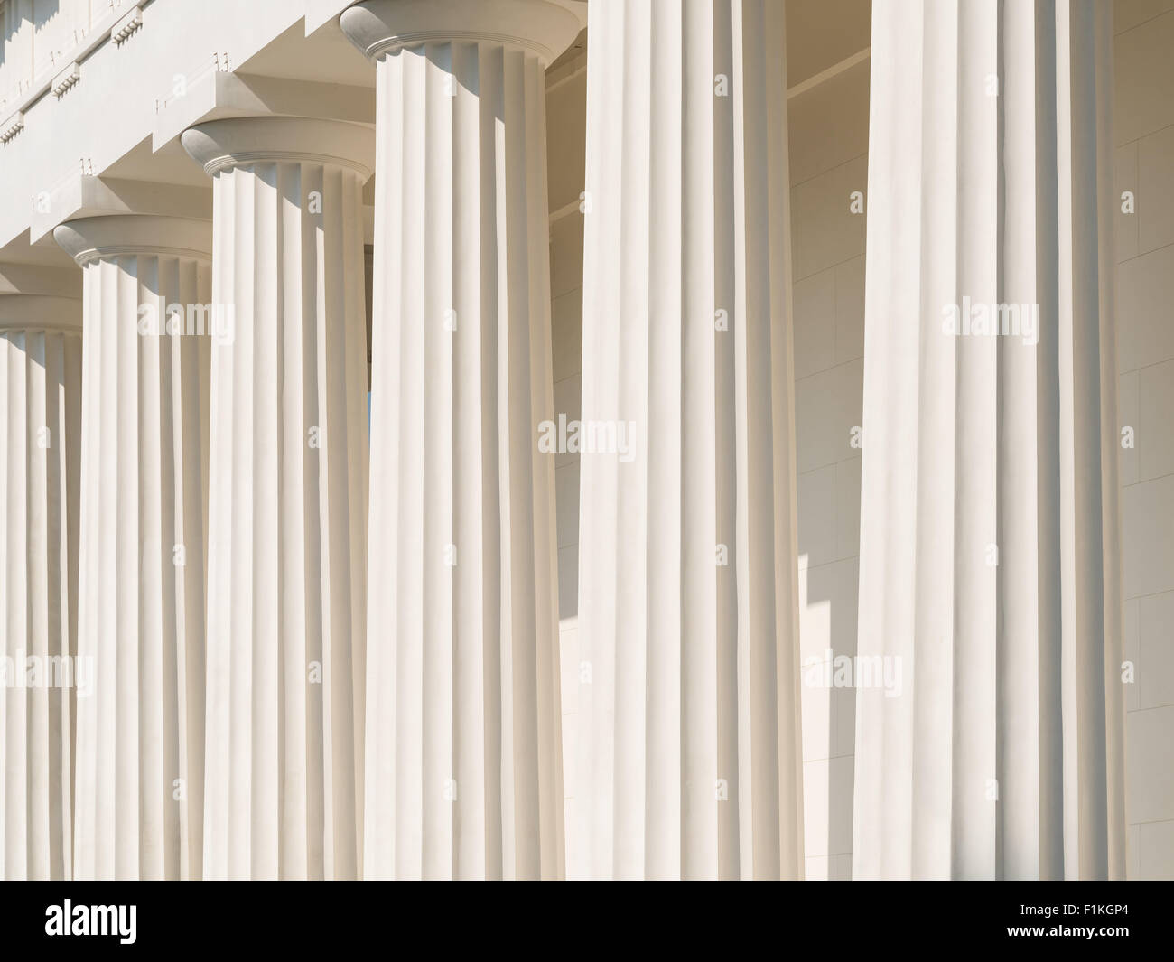 Doric Columns Of Ancient Greek Temple Stock Photo