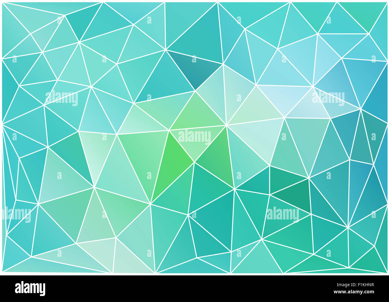 abstract teal low poly background Stock Photo