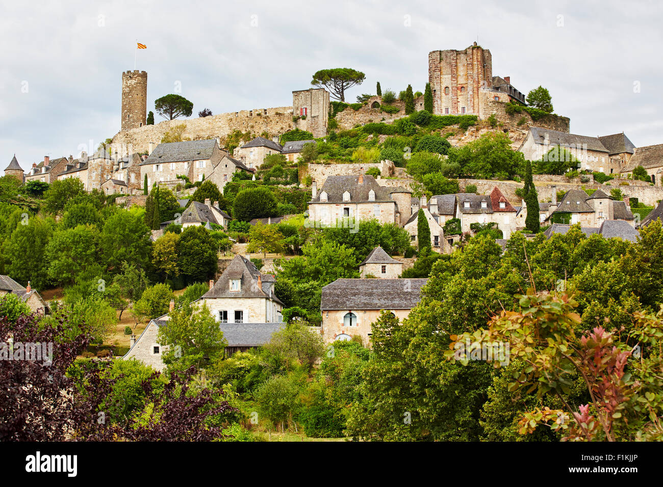 View of Turenne, Correze, Limousin, France. Stock Photo