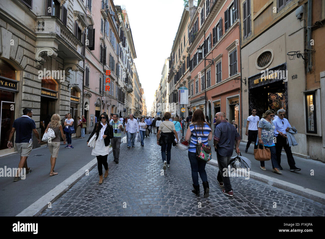 Via del Babuino, Rome, Italy Stock Photo