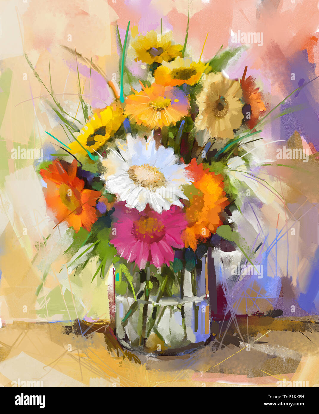 Flowers in vase painting hi-res stock photography and images - Alamy