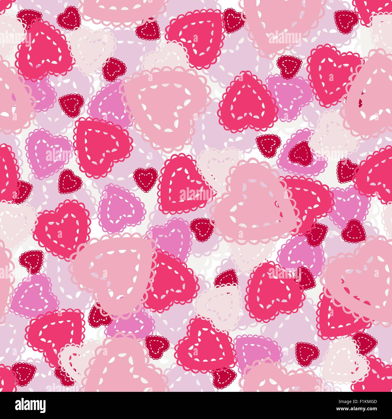 Seamless hearts pattern Stock Vector Image & Art - Alamy