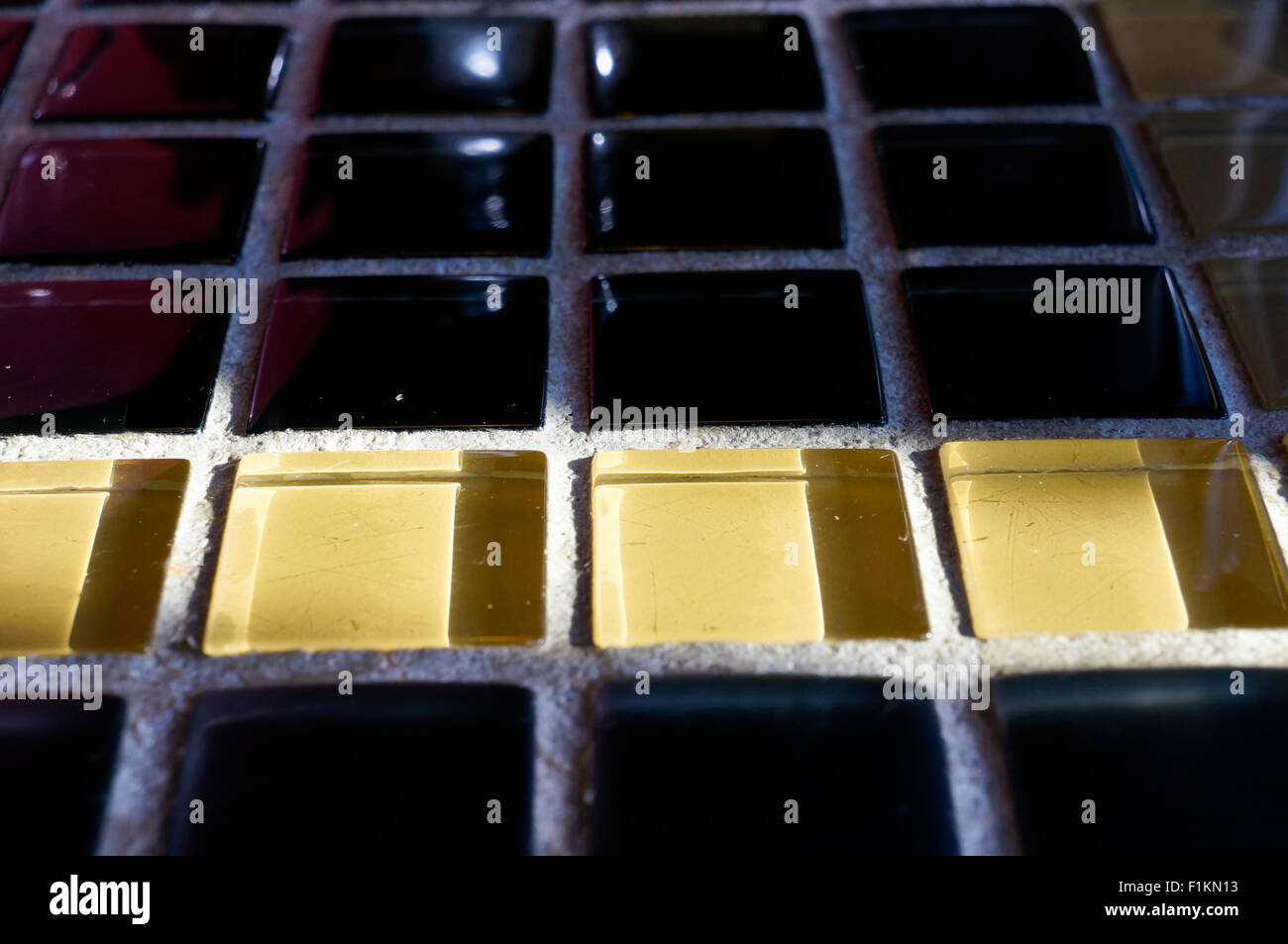 Grout and glass tiles Stock Photo