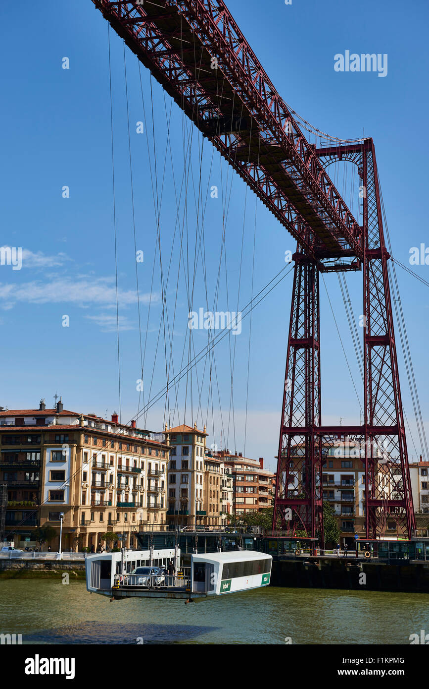 Puente de Bizcaya (Transporter Bridge), Portugalete, Biscay, Basque Country, Euskadi, Spain, Europe Stock Photo