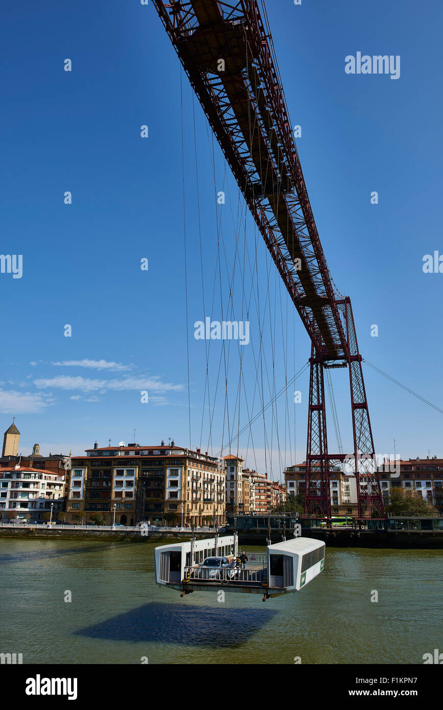 Puente de Bizcaya (Transporter Bridge), Portugalete, Biscay, Basque Country, Euskadi, Spain, Europe Stock Photo