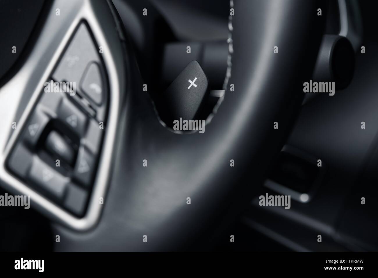 Paddle Shift Gearbox Plus Paddle Closeup. SemiAutomatic Transmission