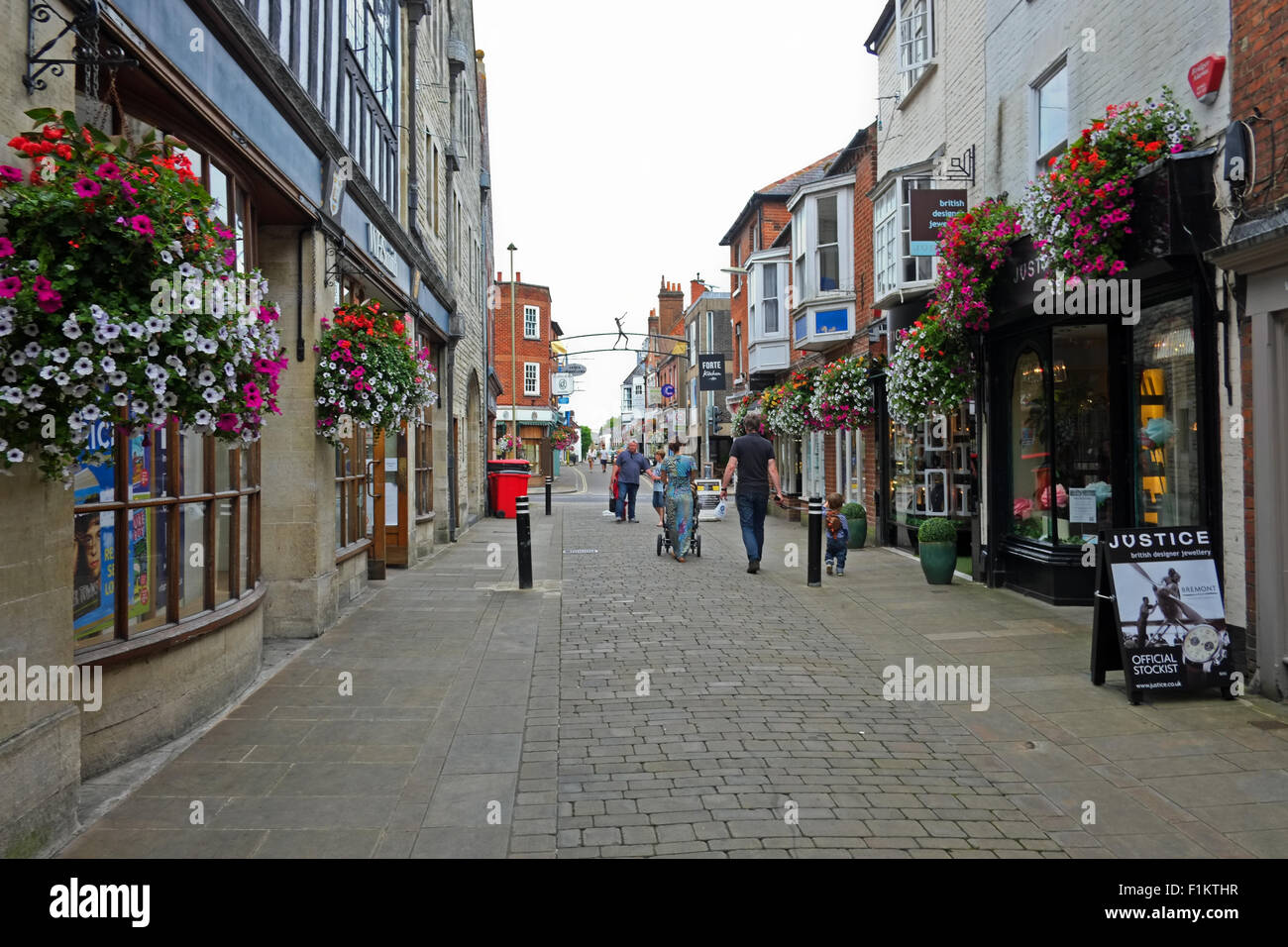 Town center in Winchester Hampshire United Kingdom Stock Photo