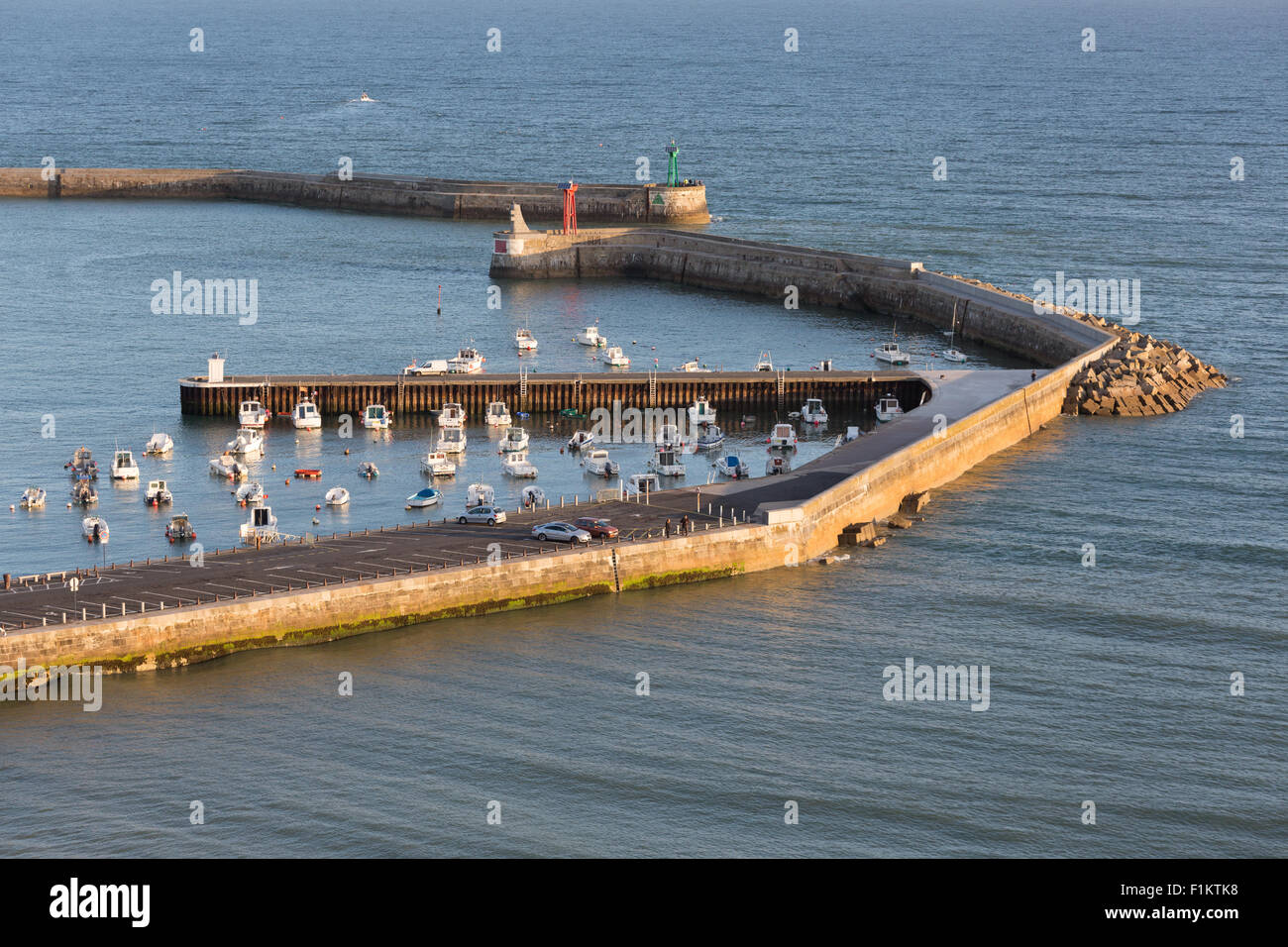 The harbour at Port-en-Bessin Huppain, Calvados, Normandy, France Stock Photo