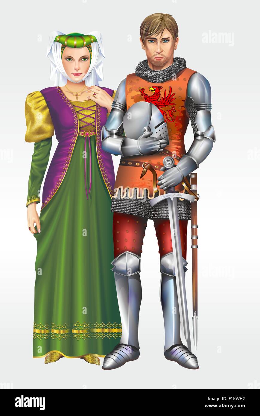 Knight And His Wife Hi res Stock Photography And Images Alamy