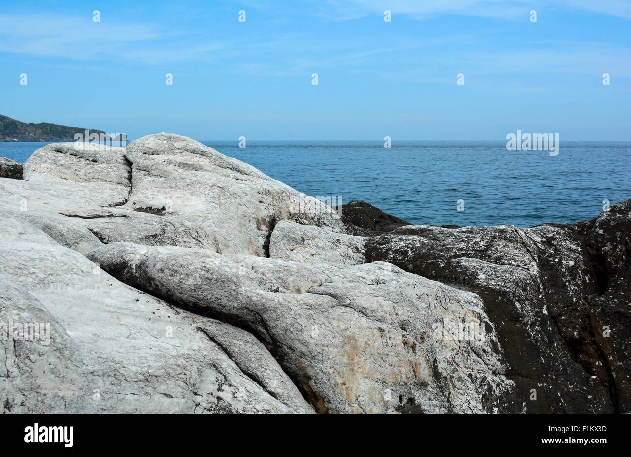 White marble rocks on Thassos Island,Greece Stock Photo - Alamy