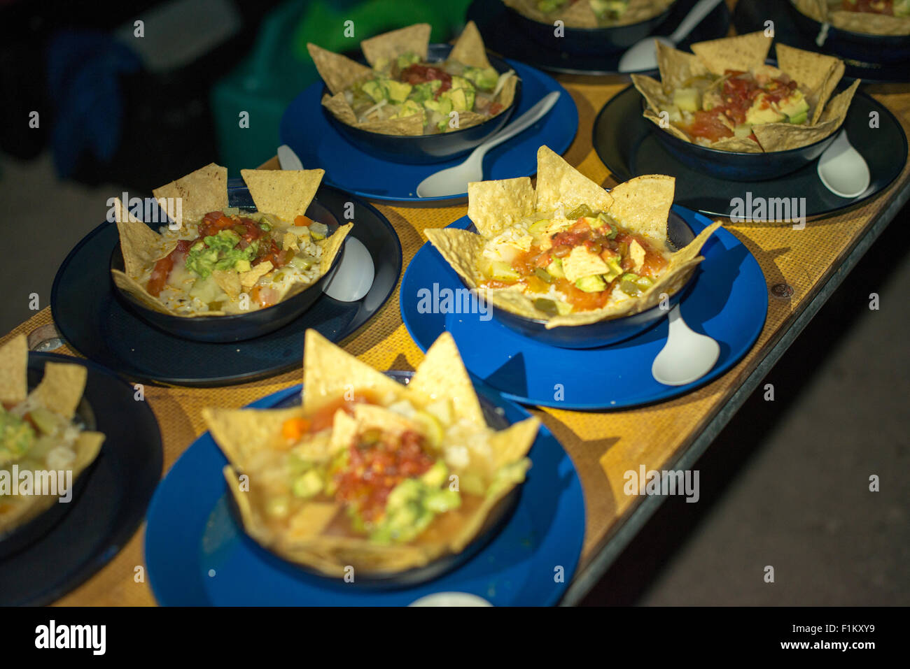 Mexico, Baja, Lapaz, Espiritu Santo. Well prepared meal. Stock Photo