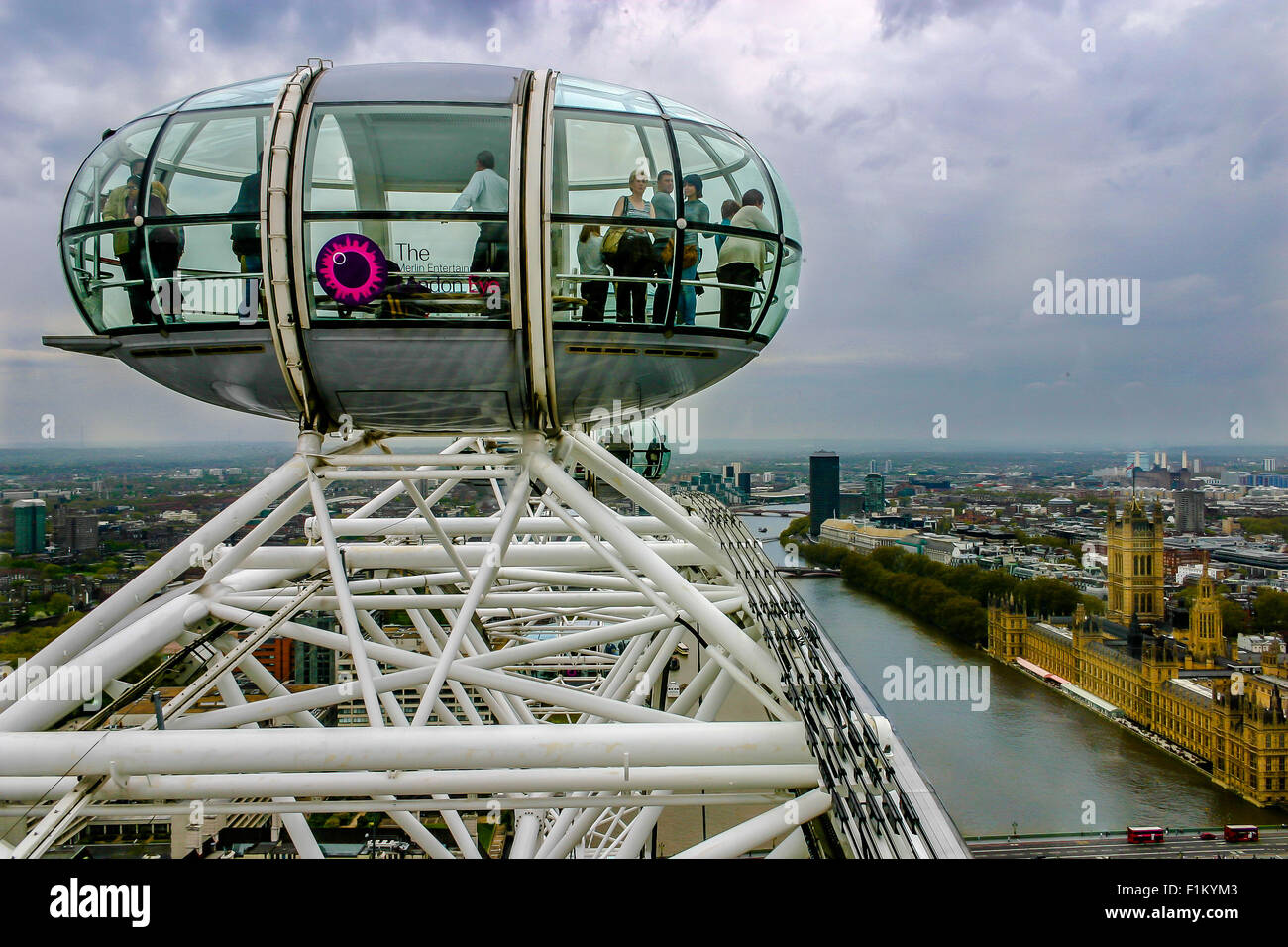 The London Eye a great tourist attraction Stock Photo