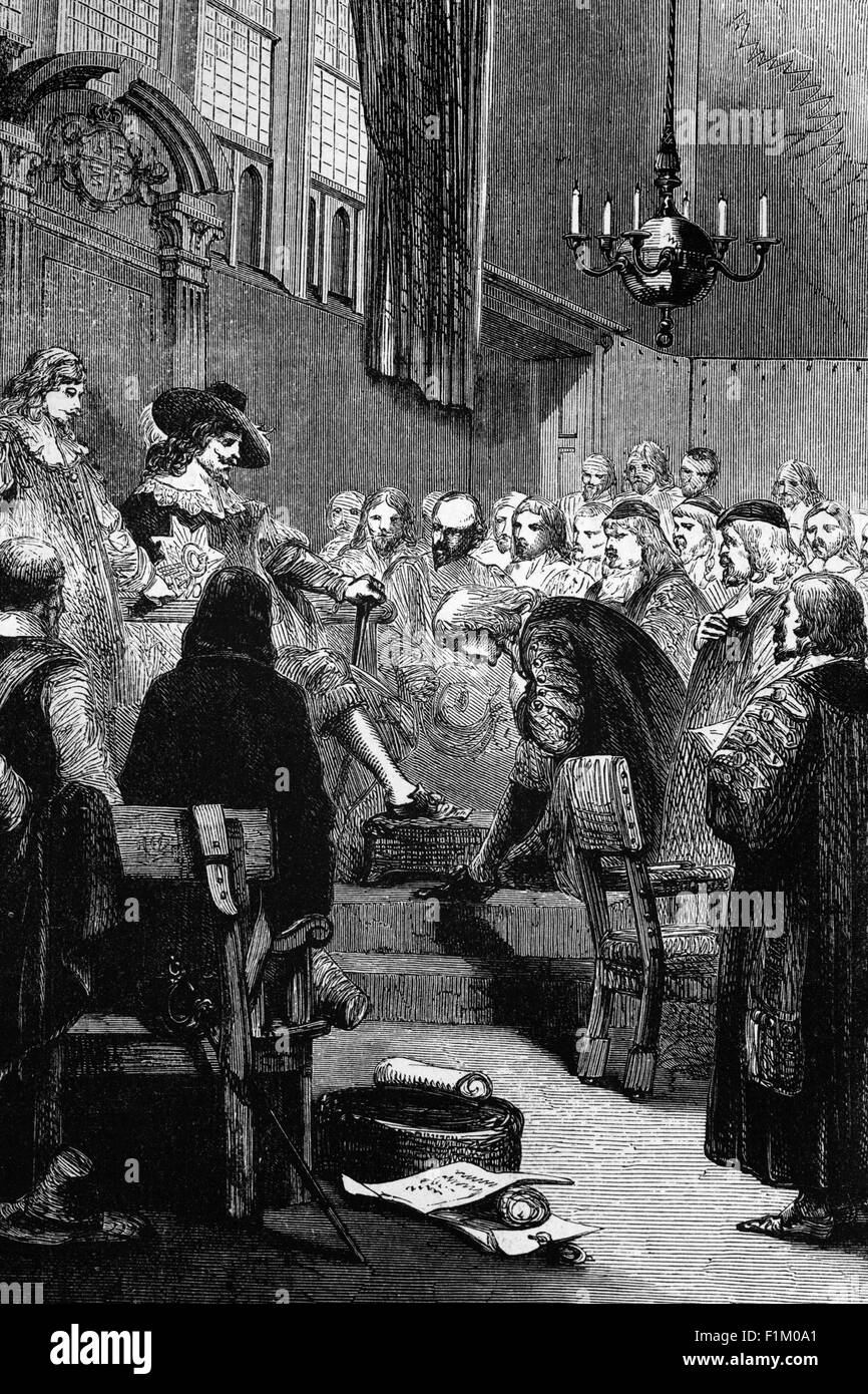 King Charles I Interrogating the Speaker on the Long Parliament, an English  Parliament which lasted from 1640 until 1660. It followed the fiasco of the Short  Parliament, which had convened for only