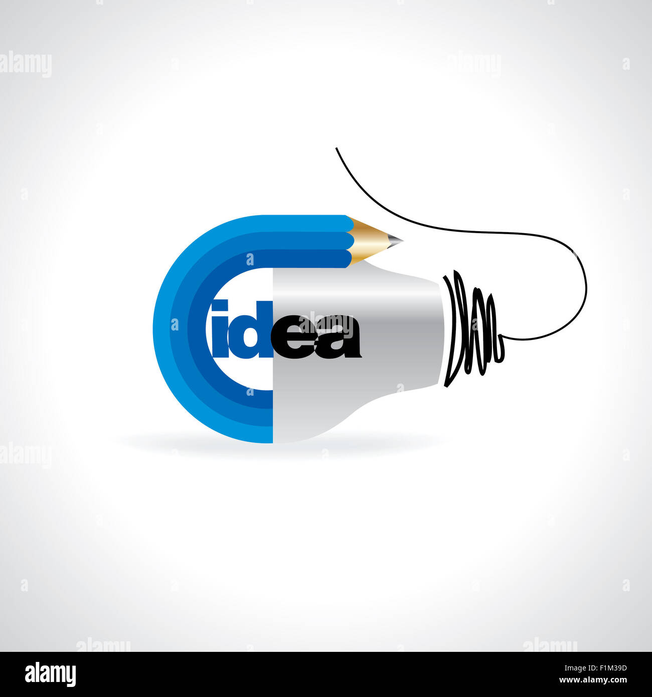 creative idea concept with bulb vector illustration Stock Photo - Alamy