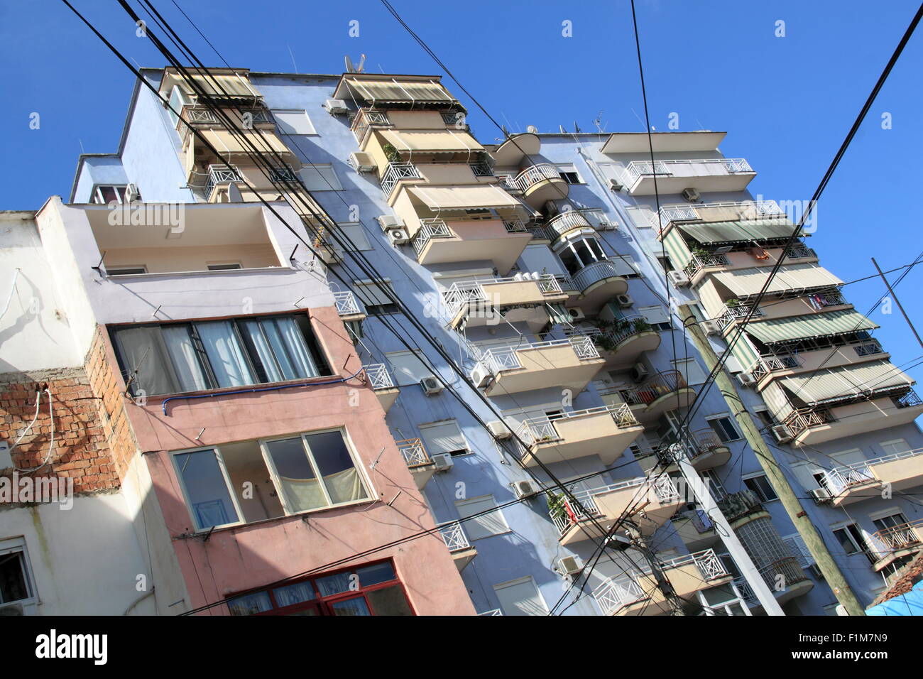 Apartments on Rruga Fadil Rada, Tirana, Albania, Balkans, Europe Stock