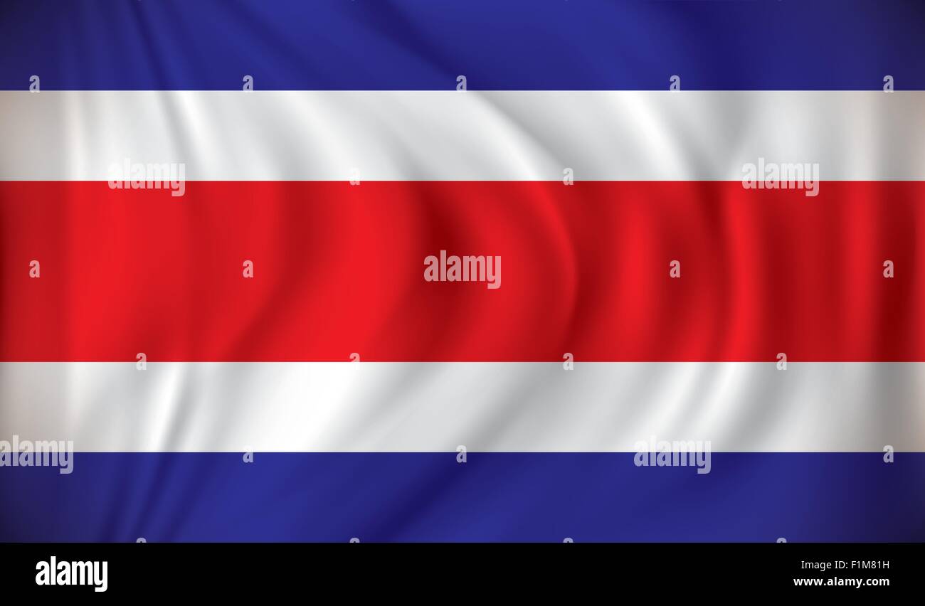 Flag of Costa Rica vector illustration Stock Vector Image & Art Alamy
