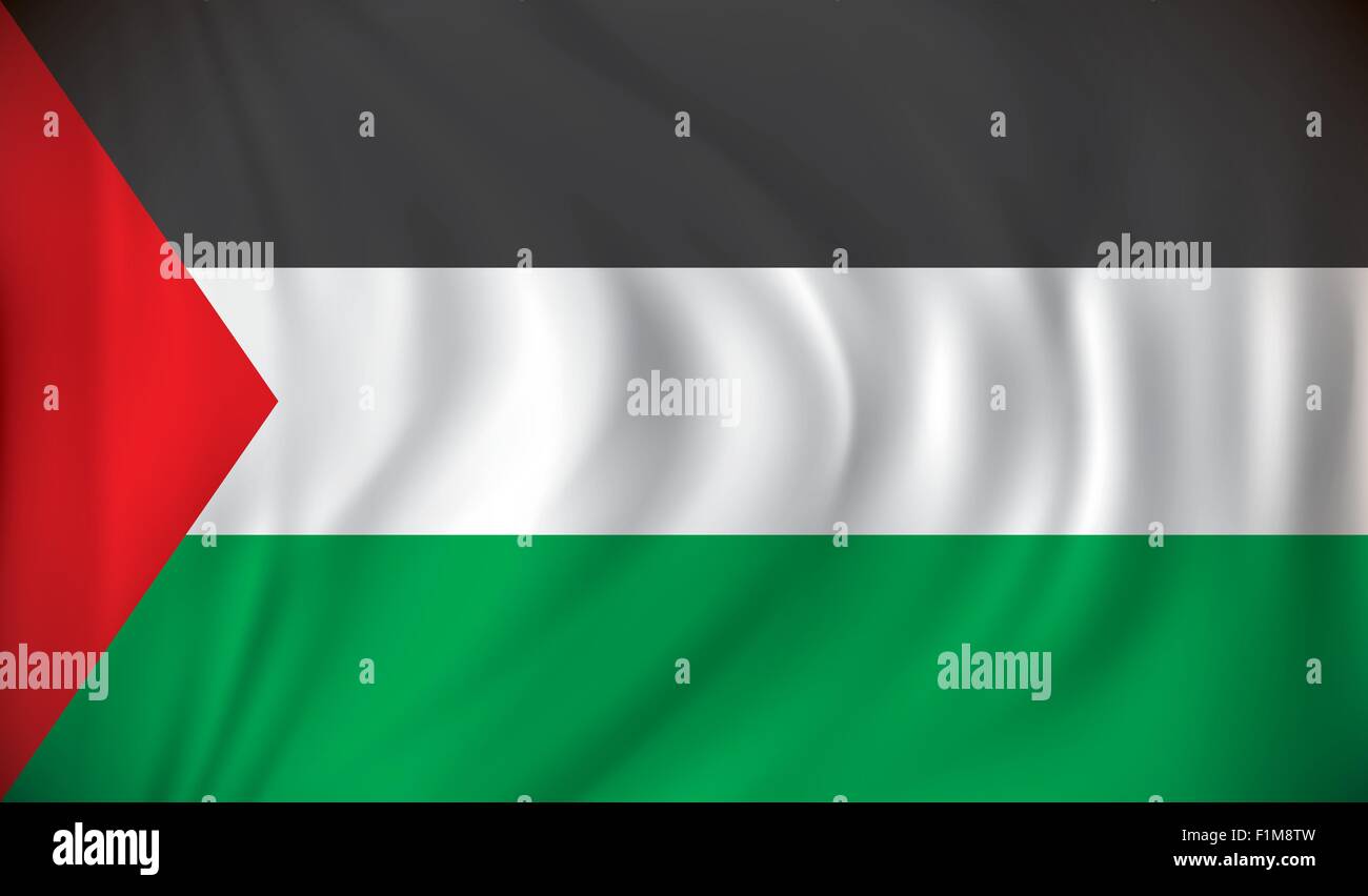 Flag of Gaza Strip - vector illustration Stock Vector