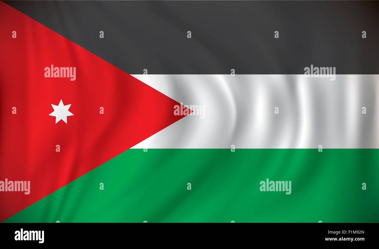 Flag of Jordan vector illustration Stock Vector Image & Art Alamy