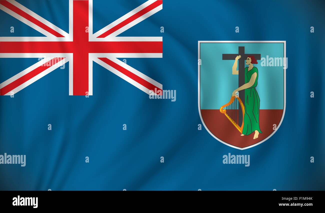 Flag of Montserrat - vector illustration Stock Vector