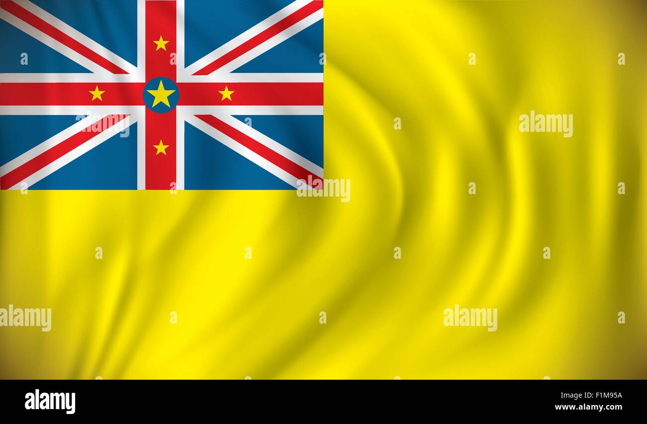 Flag of Niue - vector illustration Stock Vector