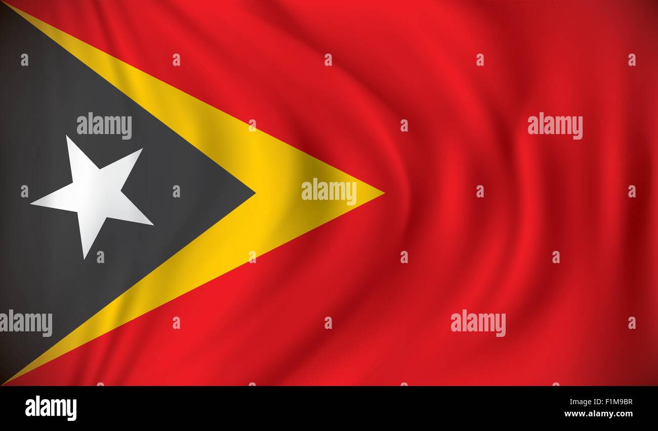 Flag of Timor-Leste - vector illustration Stock Vector