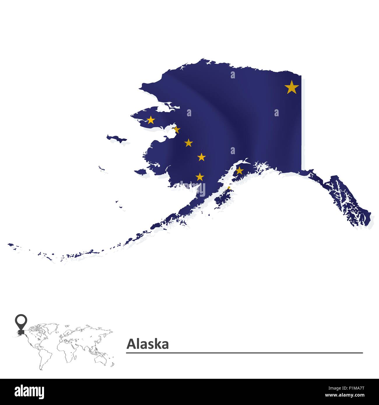 Flag alaska vector vectors Cut Out Stock Images & Pictures - Alamy